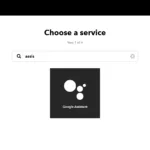 Selecting Google Assistant service