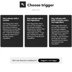 Selecting Trigger for Google Assistant