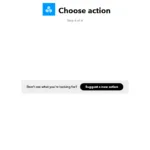 Chossing action for Webhooks