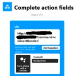 Configuring the action