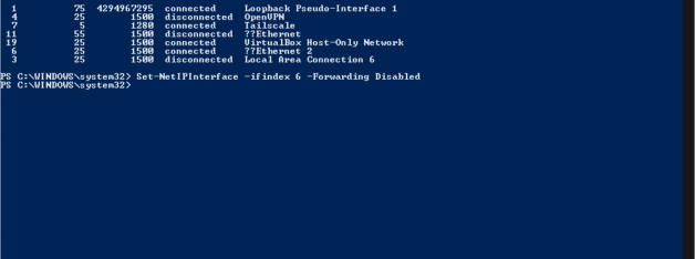 Fixing tailscale, powershell